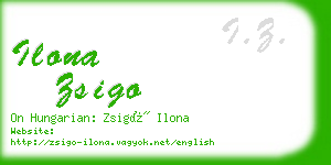 ilona zsigo business card